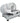 RGV Affettatrice elettrica Ausonia 190, lama 19cm, 100W, alluminio argento, a gravità