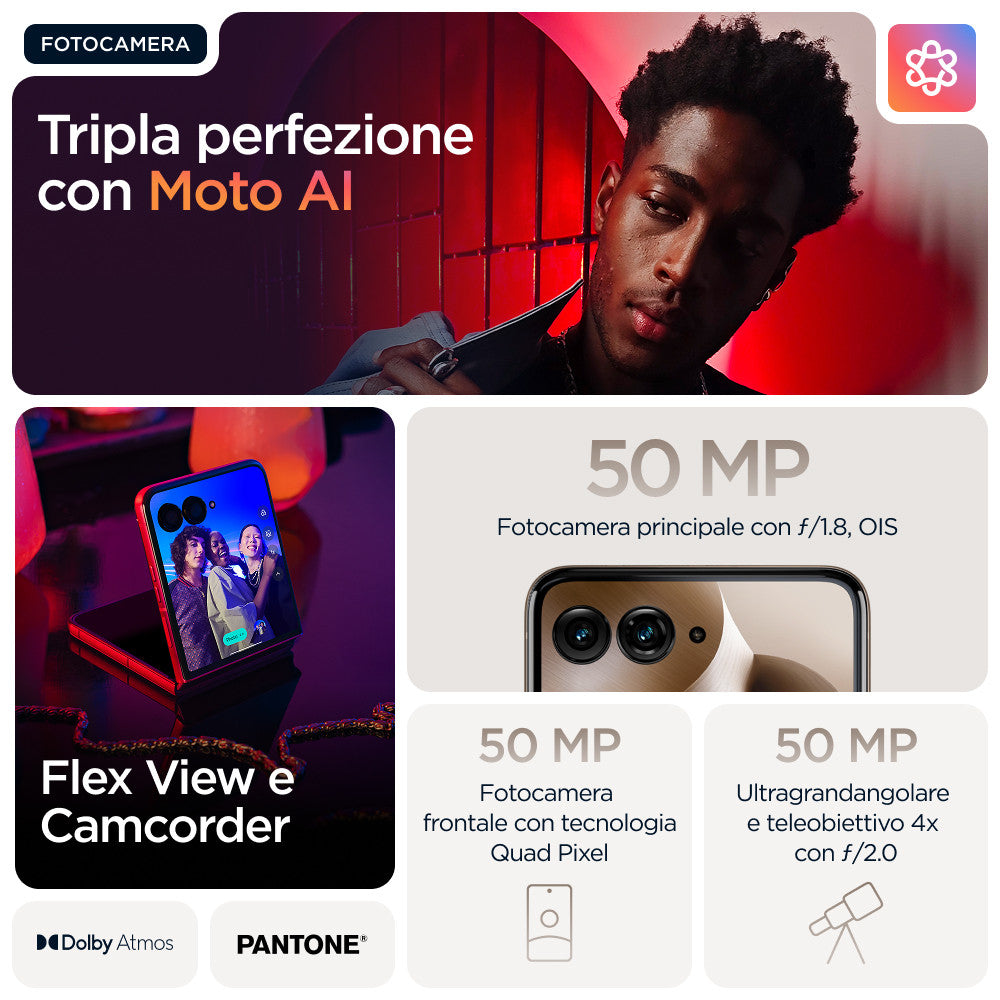 Motorola razr 60 Ultra Smartphone Pieghevole 5G 16GB RAM 512GB Mountain Trail