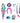 Barbie Color Reveal Bambola alla Moda Multicolore con Accessori, 3+ Anni