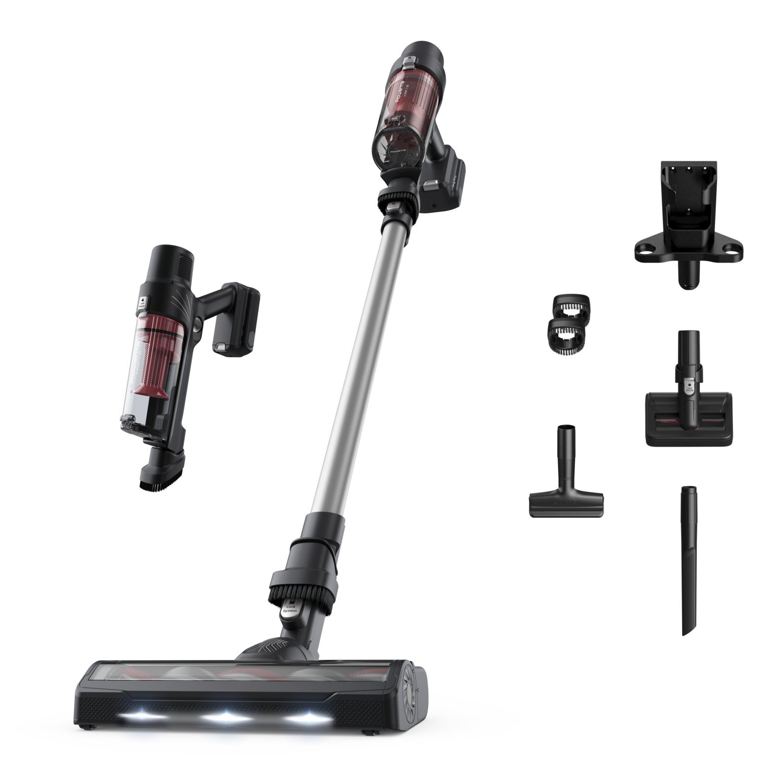 Rowenta X-Pert 7.60 RH6A71 Aspirapolvere a Bastone 2in1 Senza Sacchetto Rosso 45min