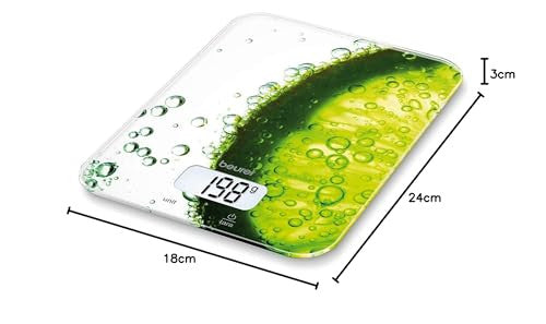 Beurer KS19 Bilancia da Cucina Display Touch 5 kg Verde Limone