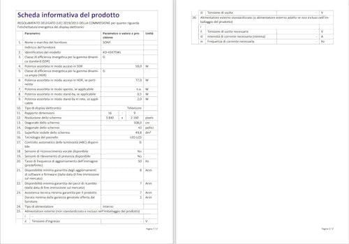 Sony BRAVIA KD-43X75WL TV LED 4K HDR 43 pollici Google TV Nero
