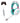 ASUS TUF Gaming H1 Gen II Hatsune Miku Edition Cuffie Gaming Cablate USB-A, Driver 40 mm, Surround 7.1, Microfono TeamSpeak, PC/PS5, Bianco/Turchese/Rosa