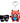 Hasbro Nano-Mals Pamanda Panda Rosso Cucciolo Elettronico Interattivo Antistress con Portachiavi, 5+