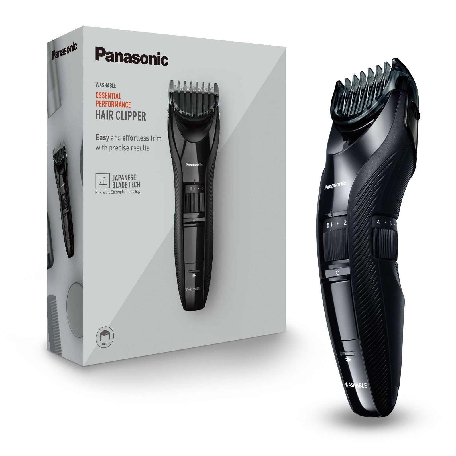 Panasonic Tagliacapelli ER-GC53 Senza Filo Lavabile 20 Lunghezze 0,5-10 mm