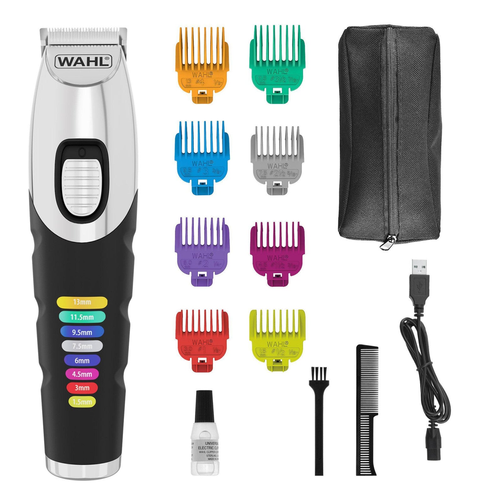 Wahl Tagliacapelli Senza Filo 8 Lunghezze Nero Acciaio Inox Batteria 240min