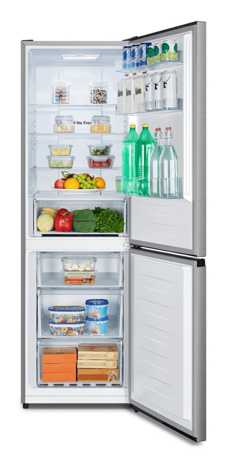 Hisense RB390N4CCD1 Frigorifero Congelatore 304L Grigio Libera Installazione Classe D