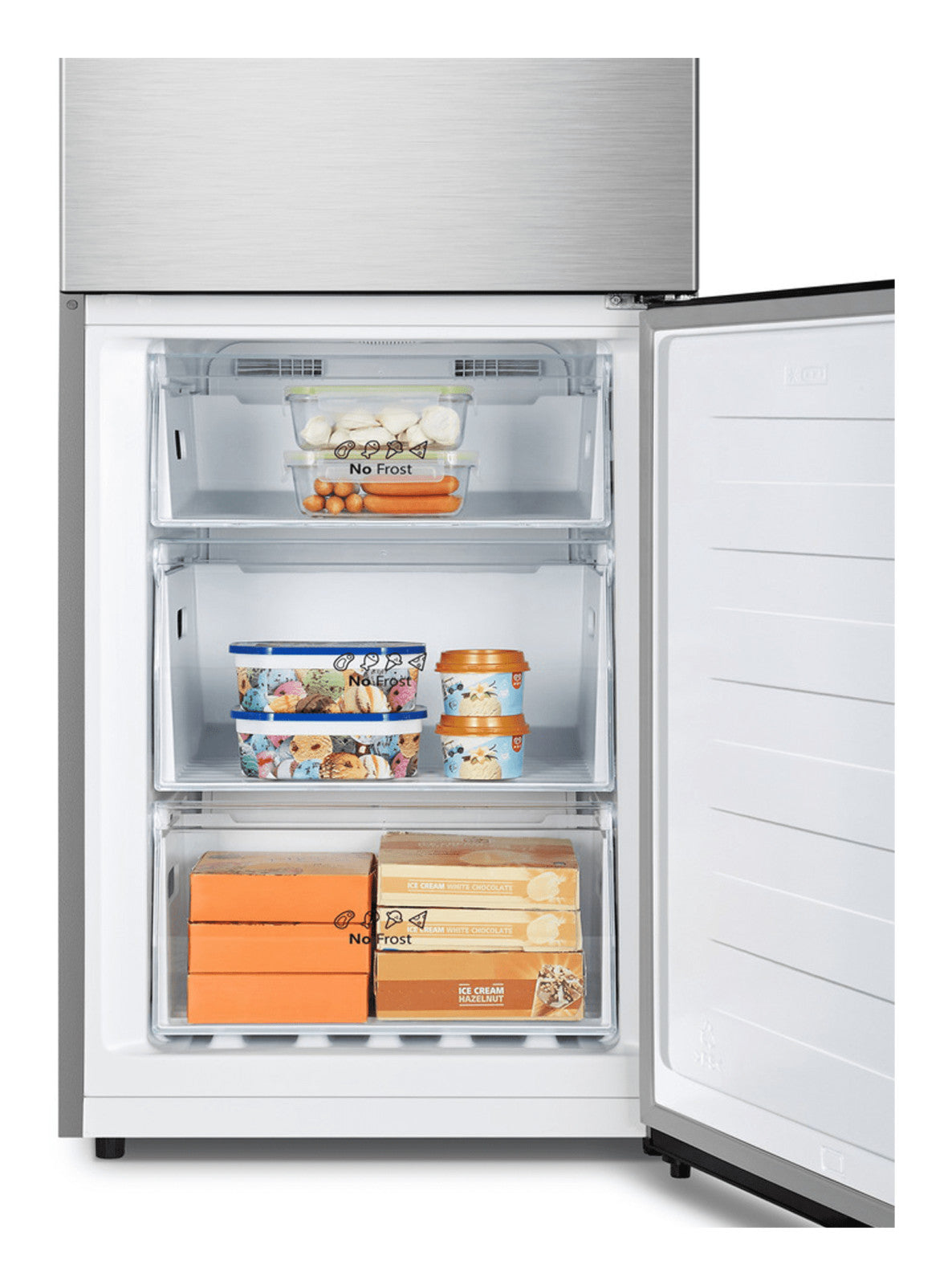 Hisense RB390N4CCD1 Frigorifero Congelatore 304L Grigio Libera Installazione Classe D