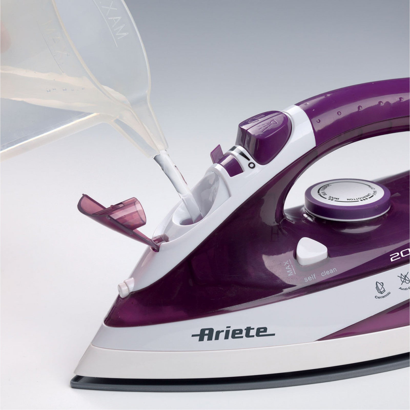 Ariete 6235 Ferro da Stiro a Vapore Viola Piastra Ceramica 2000W 0,3L