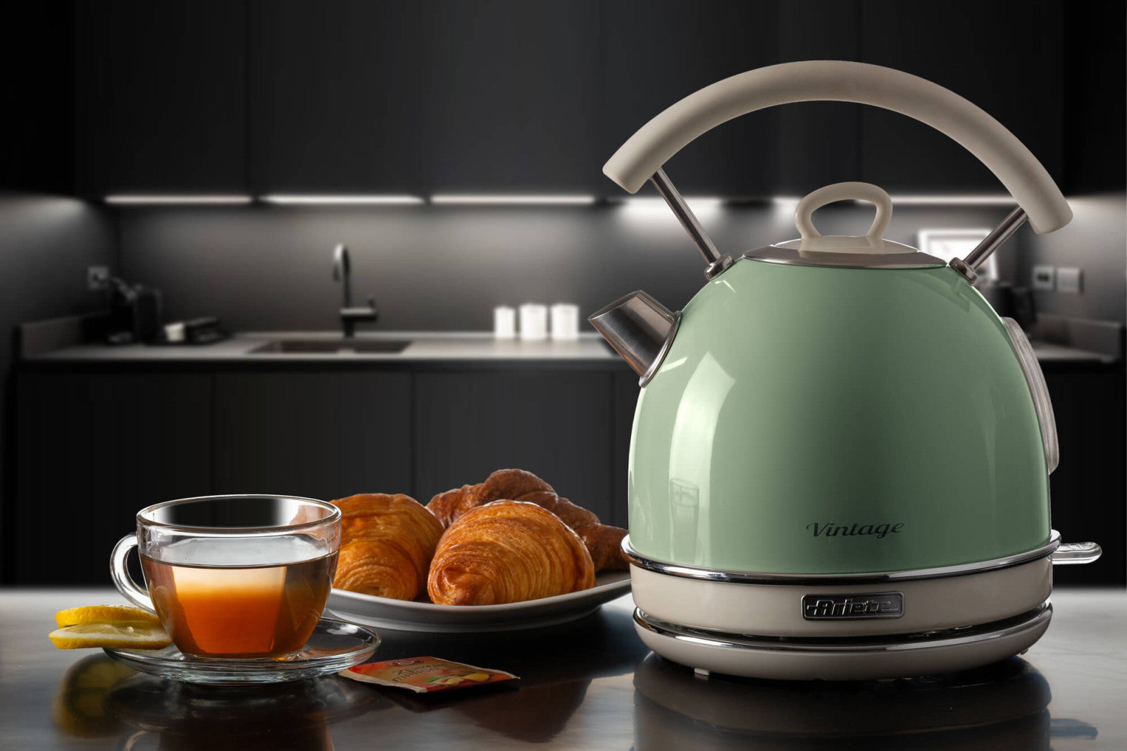 Ariete 2877 Bollitore Elettrico 1,7 L Verde 2000W Senza Filo con Autospegnimento