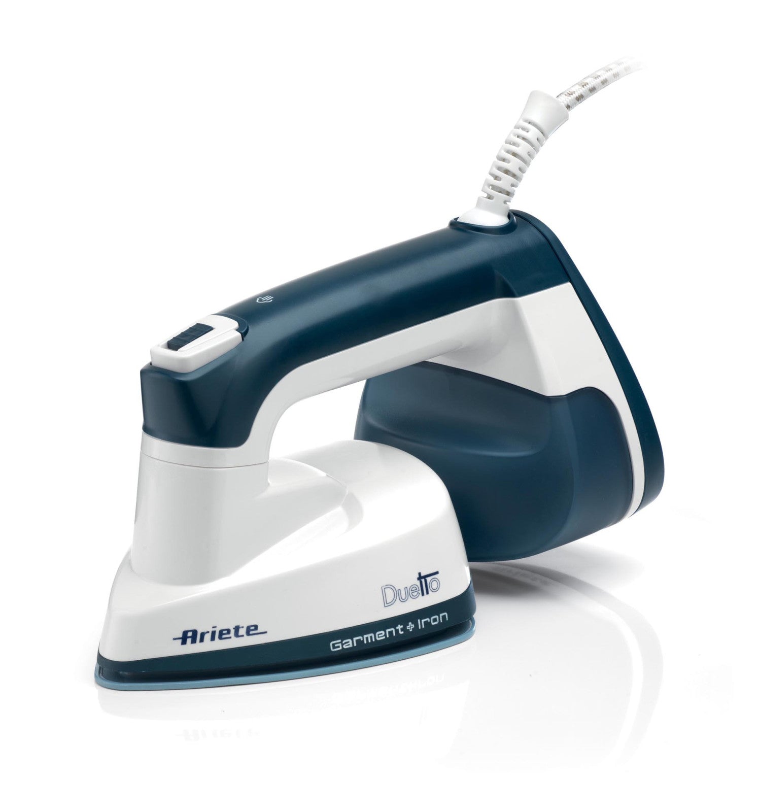 Ariete Duetto 6246 Stiratrice Verticale Portatile 1000W Piastra Ceramica Bianco e Blu