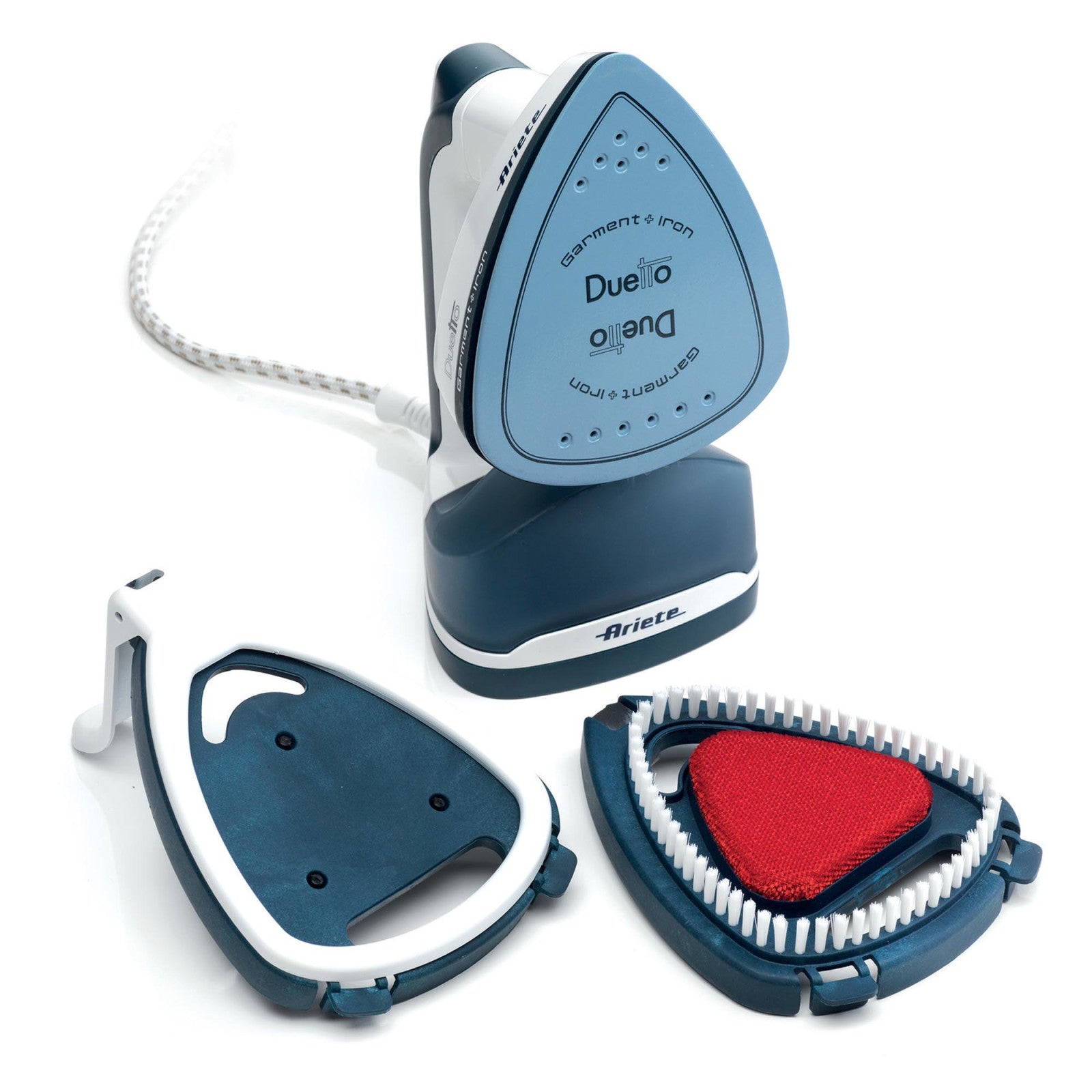 Ariete Duetto 6246 Stiratrice Verticale Portatile 1000W Piastra Ceramica Bianco e Blu
