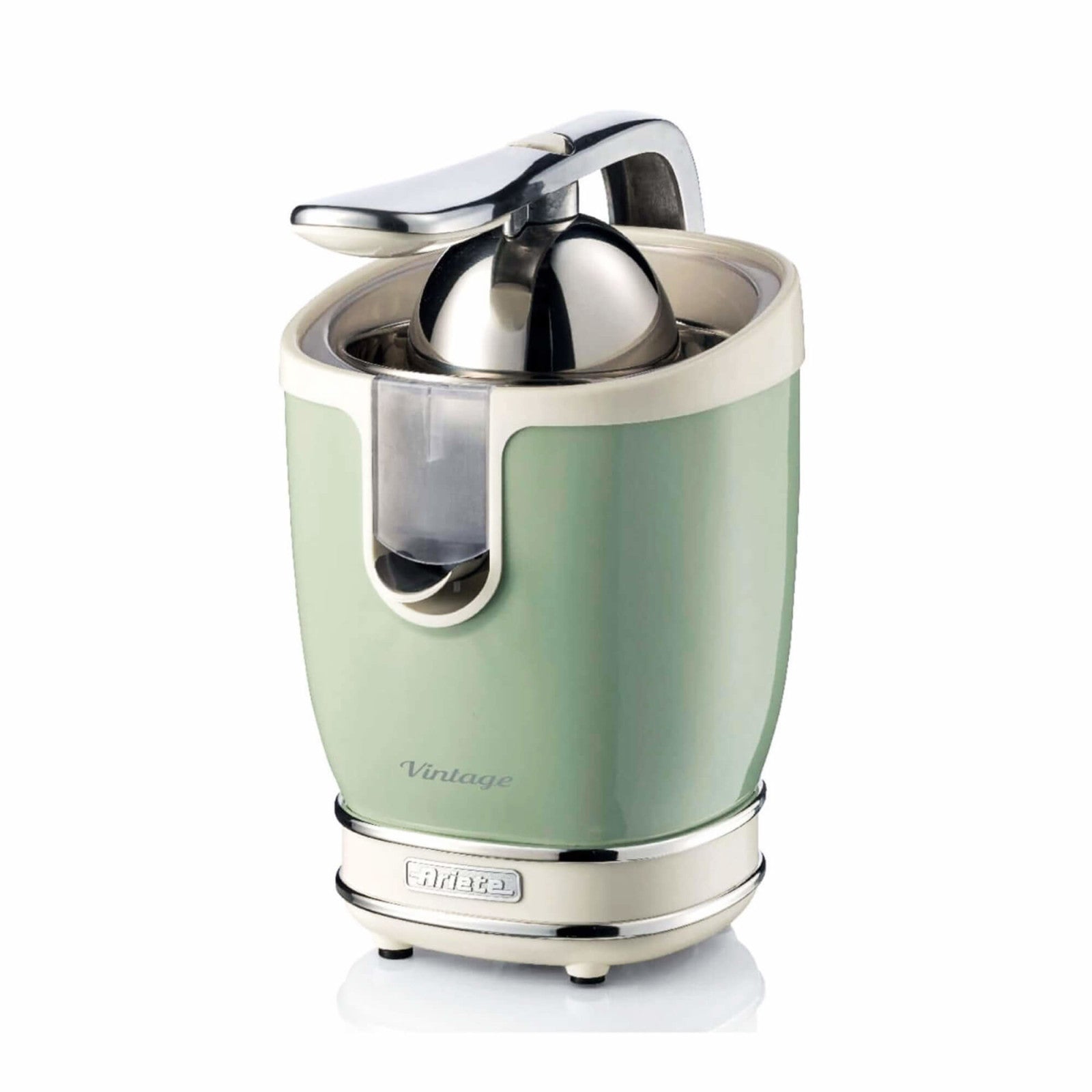 Ariete Spremiagrumi Elettrico 413 Verde Metallo Vintage Anti-gocciolamento 85W