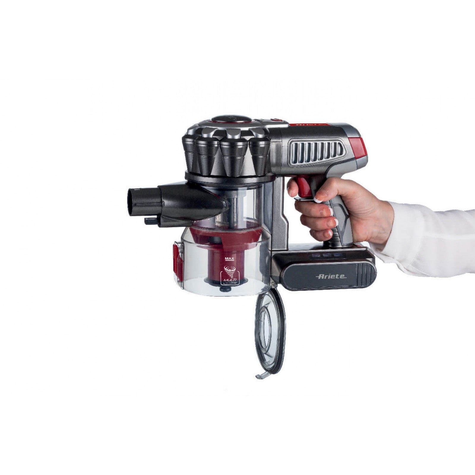 Ariete 2757 Scopa Elettrica Senza Fili 22V Batteria al Litio Rosso