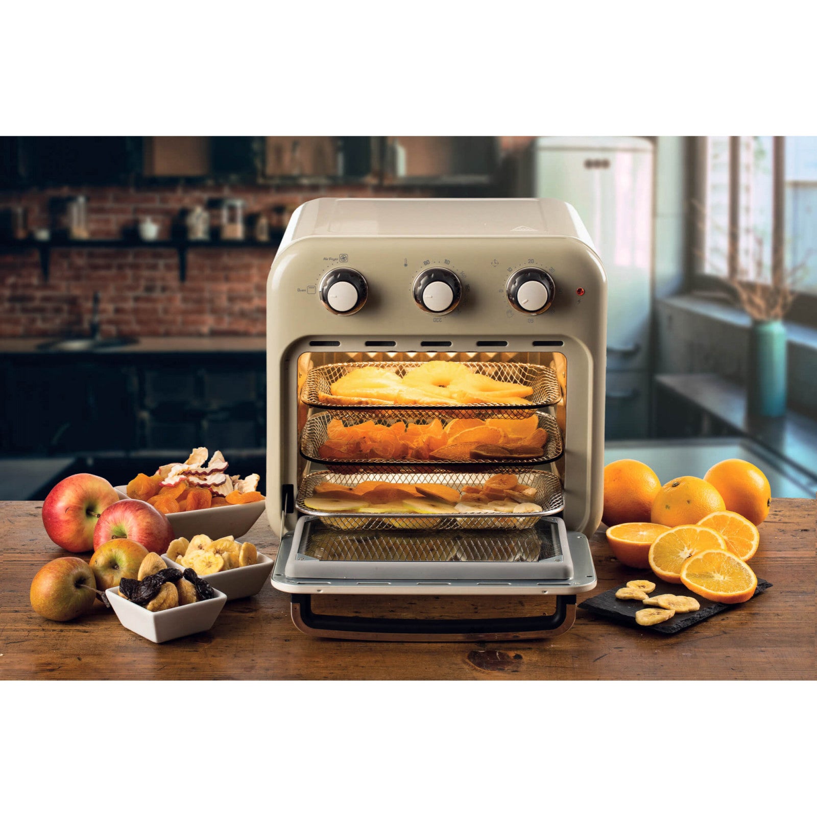 Ariete Friggitrice ad Aria e Forno 2in1 Vintage 4632 16L 1400W Beige