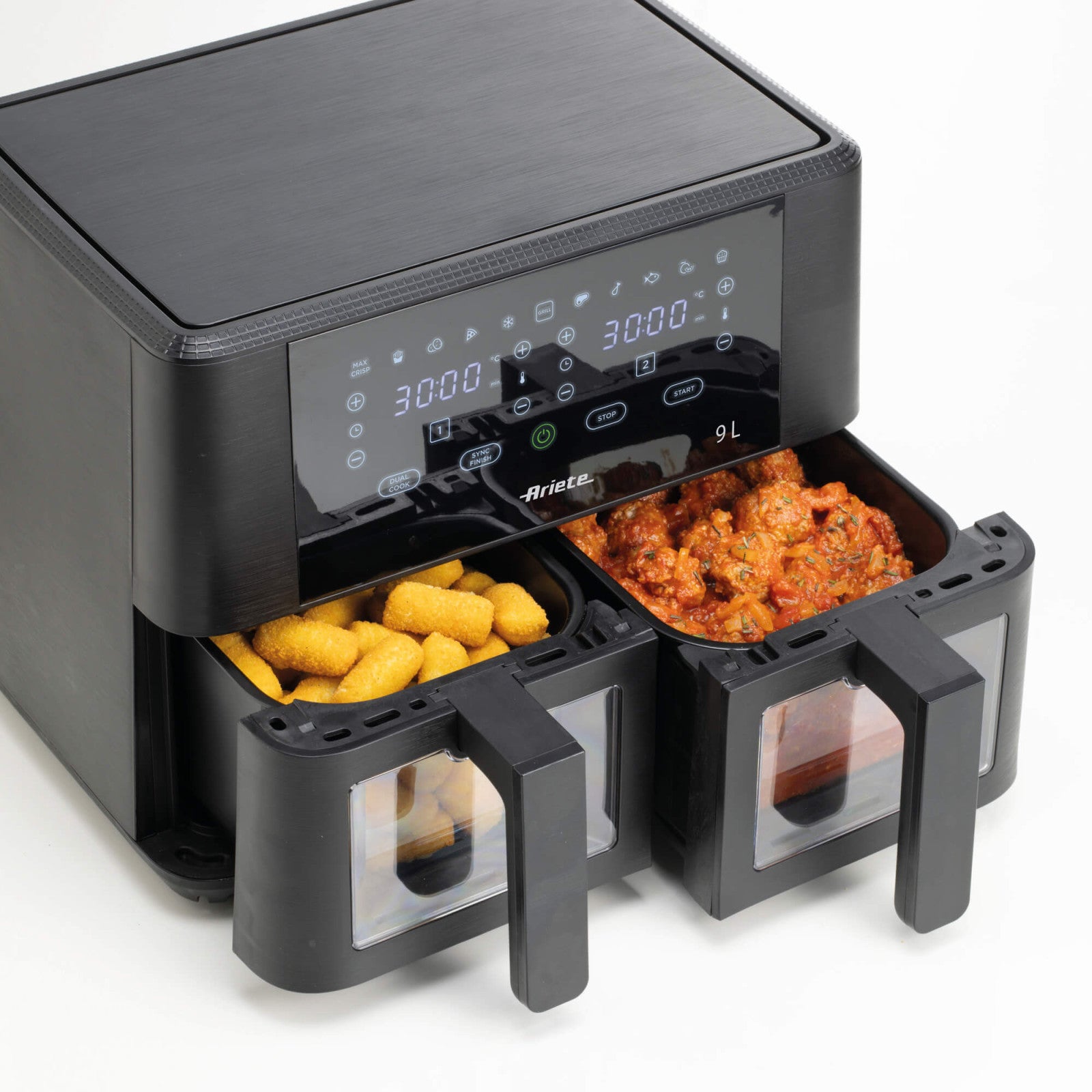 Ariete Friggitrice ad Aria Doppia 4631 9L 2400W Nero con Doppio Cestello