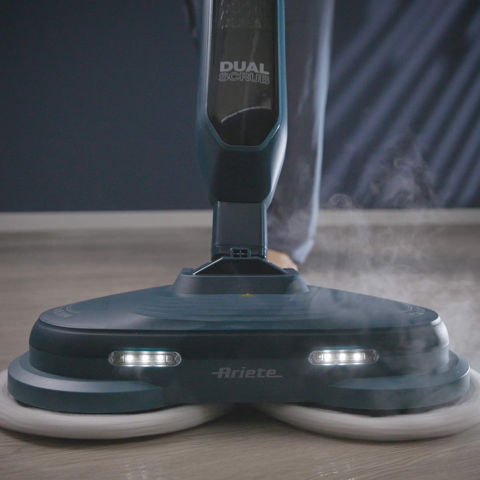 Ariete Dual Steam Scrub 4178/00 Scopa a Vapore 1200W, Serbatoio 400cc - Blu
