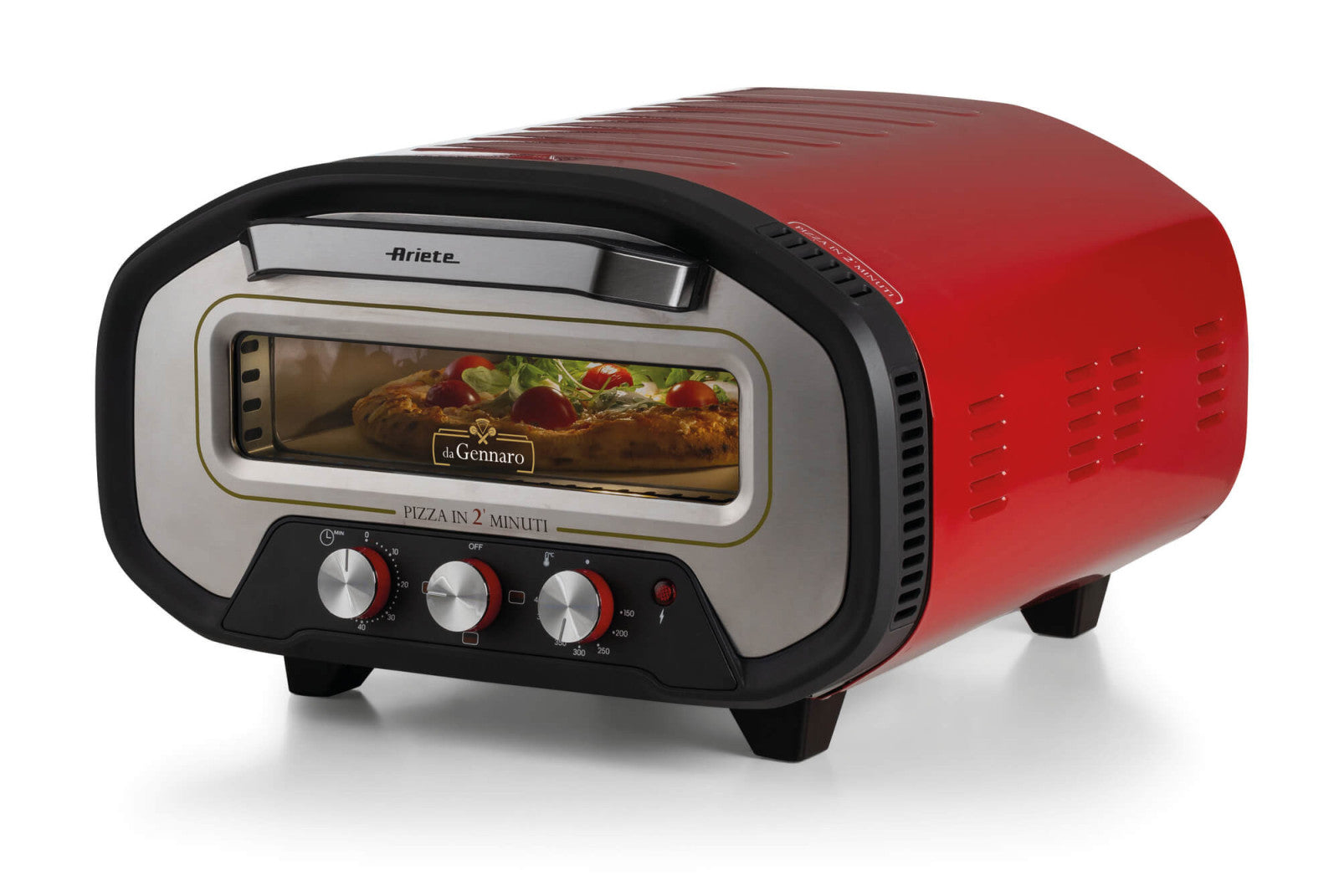 Ariete Forno Pizza Da Gennaro 3901 Rosso 2200W 430°C Cottura 2 Minuti
