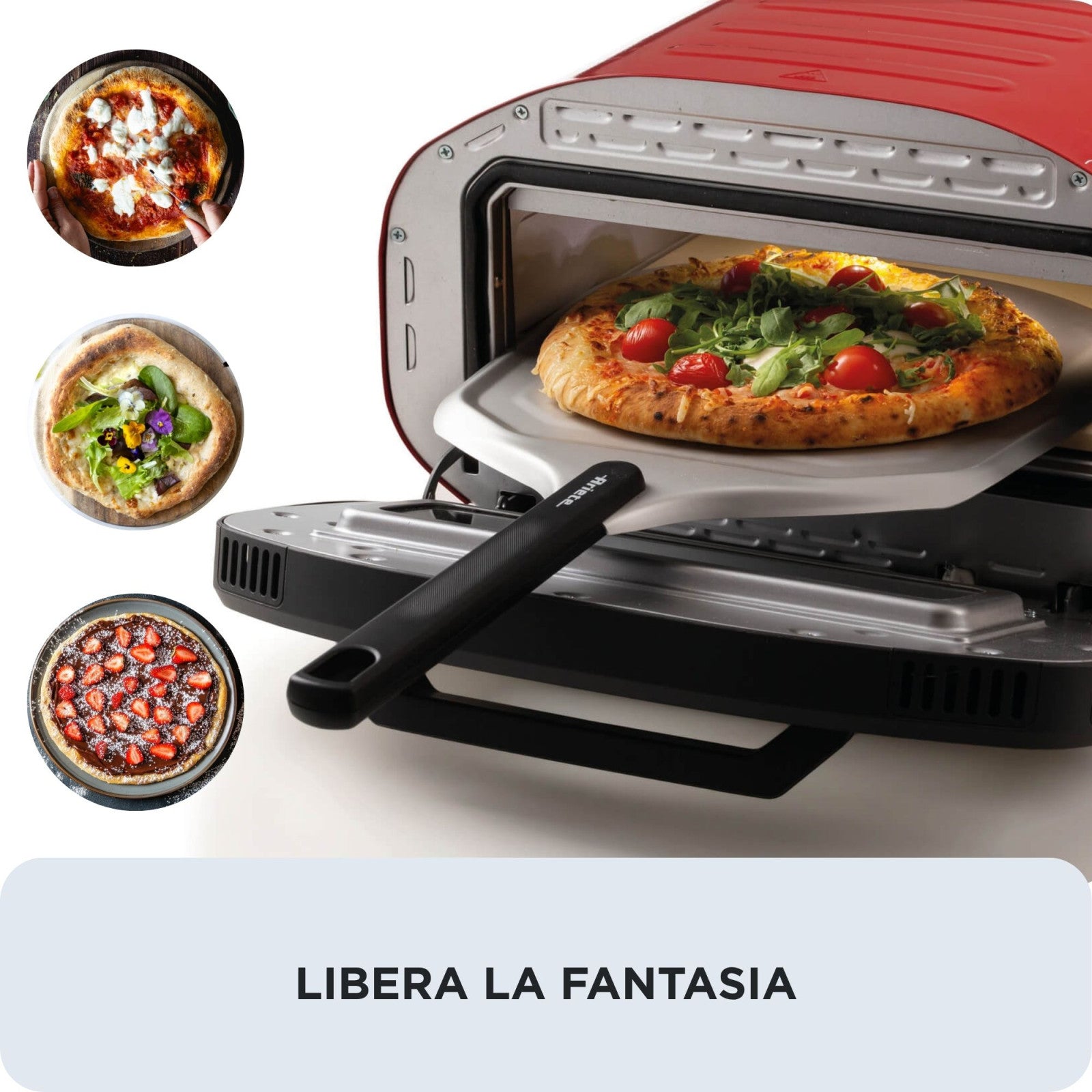 Ariete Forno Pizza Da Gennaro 3901 Rosso 2200W 430°C Cottura 2 Minuti