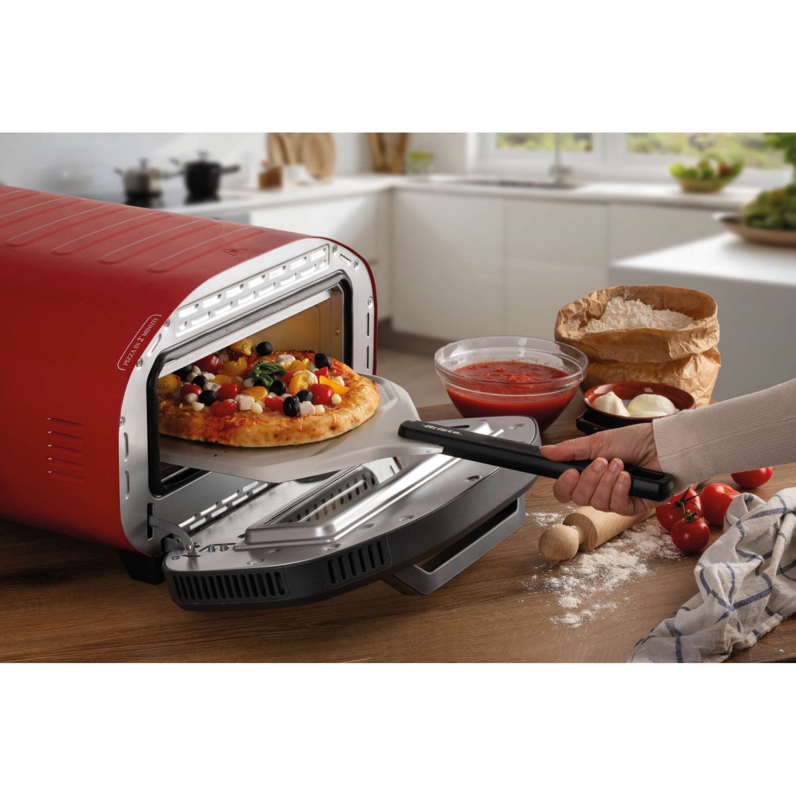 Ariete Forno Pizza Da Gennaro 3901 Rosso 2200W 430°C Cottura 2 Minuti