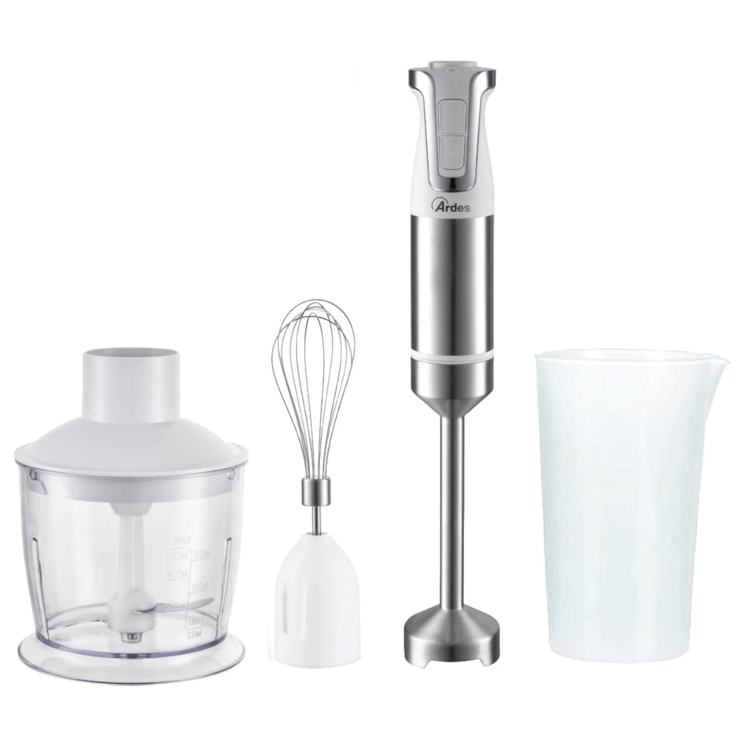 Ardes ARSET01 Frullatore a Immersione 3 in 1 1000W con Frusta e Tritatutto