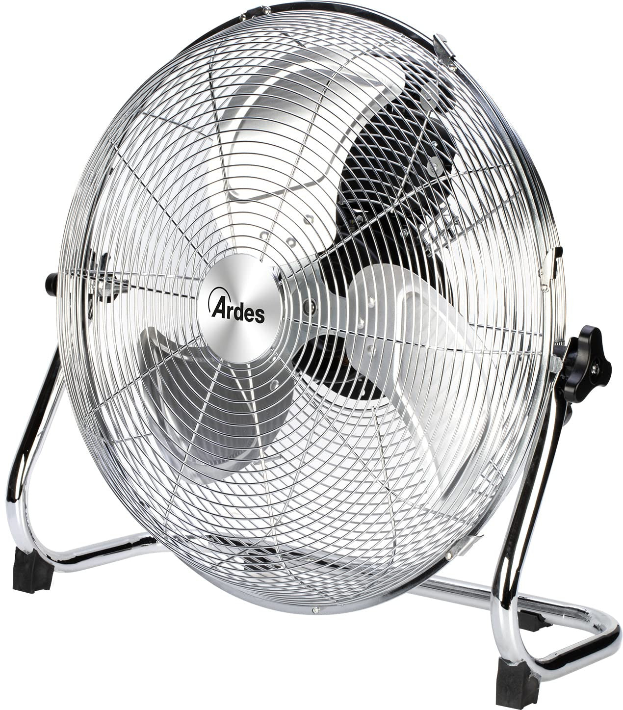 Ardes AR5C40B Ventilatore da Pavimento 40cm 3 Pale Alluminio Cromato 90W 3 Velocità