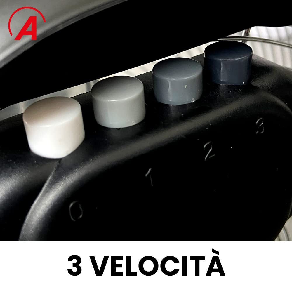 Ardes AR5C40B Ventilatore da Pavimento 40cm 3 Pale Alluminio Cromato 90W 3 Velocità