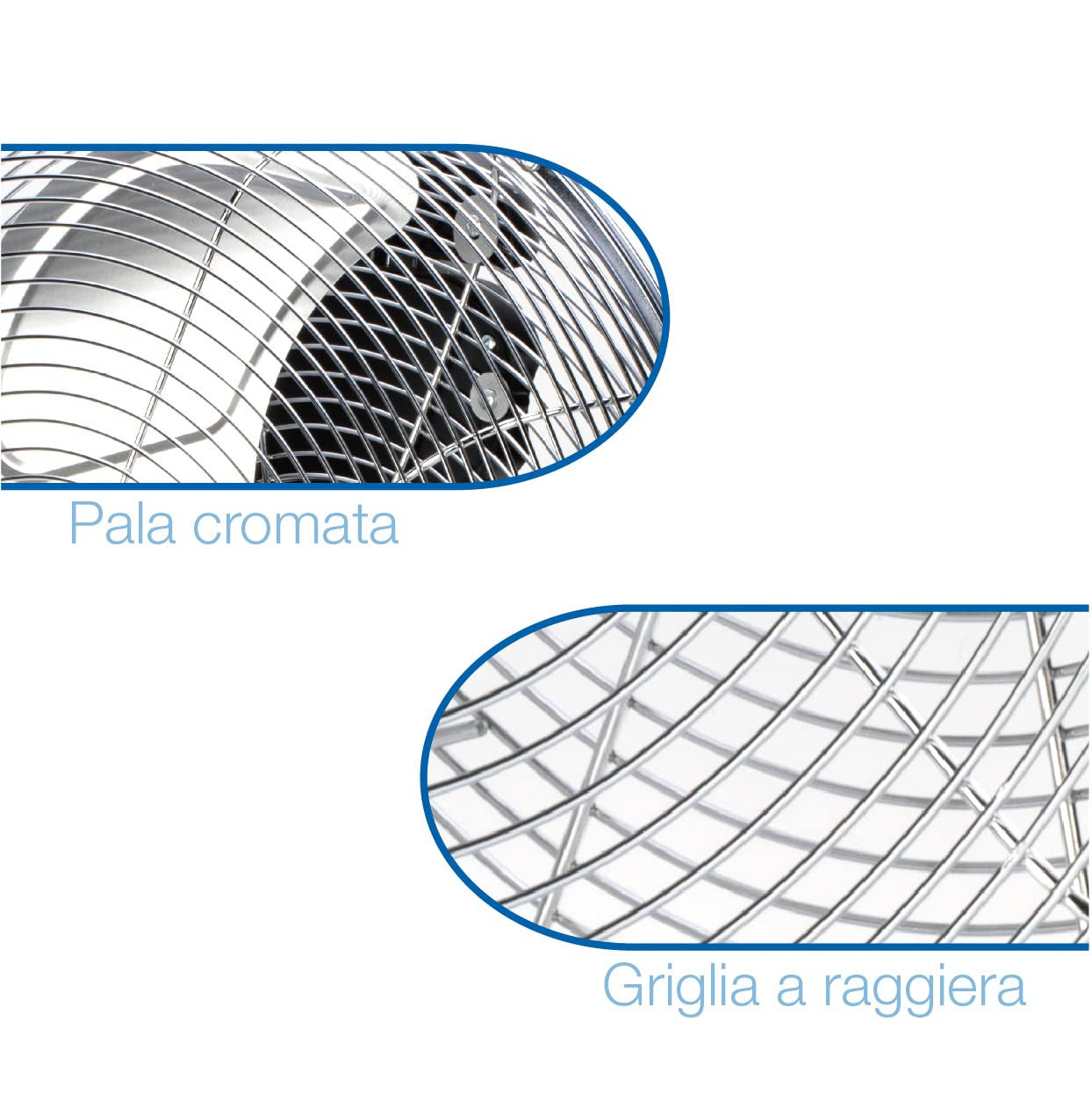 Ardes AR5C40B Ventilatore da Pavimento 40cm 3 Pale Alluminio Cromato 90W 3 Velocità