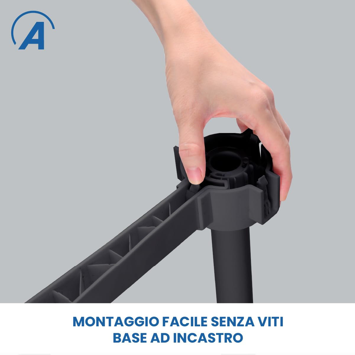 Ardes AR5ST40PNR Ventilatore a Piantana 40cm 5 Pale Oscillante con Telecomando