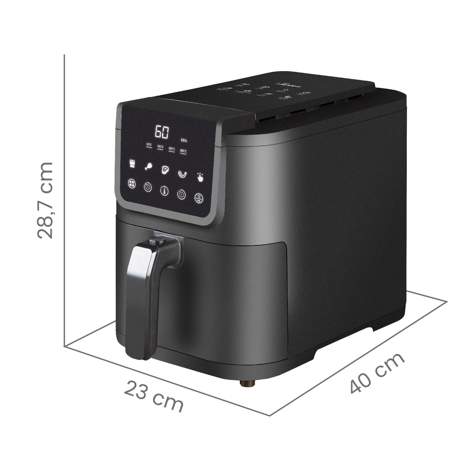 Ardes Friggitrice ad Aria ARFRYA10L 5 Litri Nera Slim Display Digitale Touch