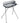 Ompagrill Barbecue Carbonella Portatile 60400 60cm Acciaio Alluminato Griglia Regolabile