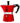 Bialetti Moka Express 3 tazze caffettiera in alluminio rosso manico termoplastica