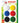 Arda Magneti assortiti 3cm in plastica, set 6 pezzi, colori vari, confezione blister