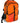 Neon Zaino Casual Nero e Arancione in Poliestere Resistente all'Acqua con Tasca Anteriore