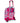 Seven Trolley Jack Girl rosa con pelliccia, zaino scuola 34L, 6 ruote, 41x30x51cm