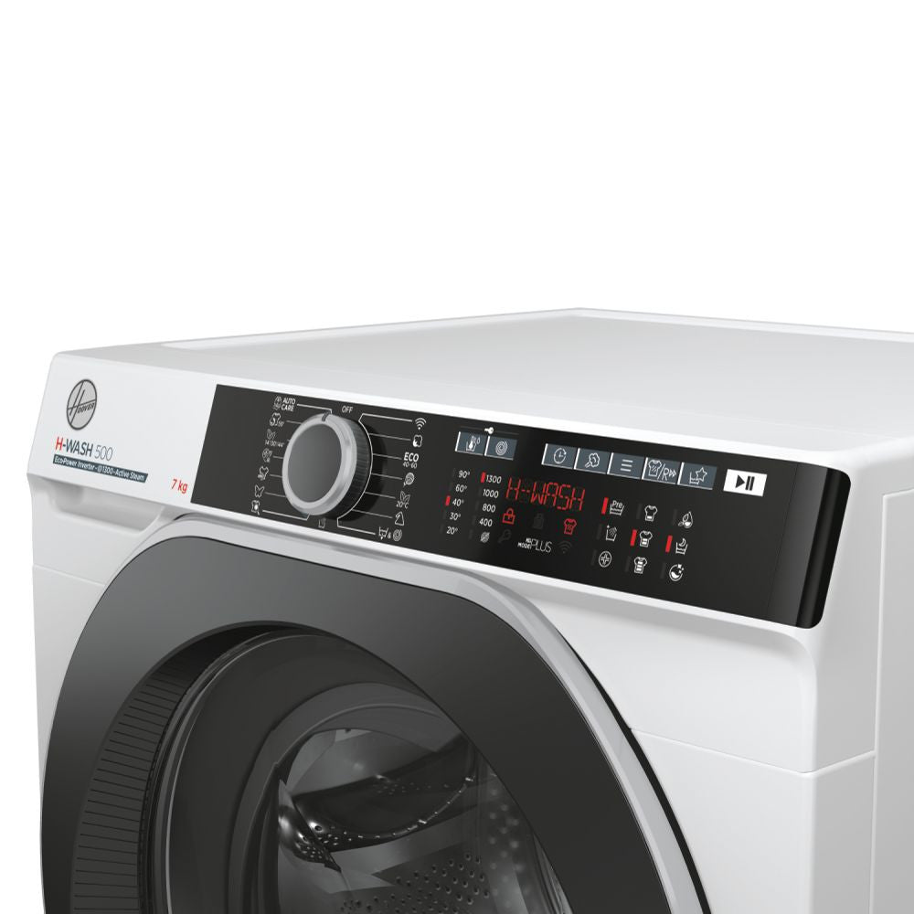 Hoover Lavatrice H-WASH 500 HWE4 37AMBS1S 7kg 1300 Giri Classe A Wi-Fi Bianco