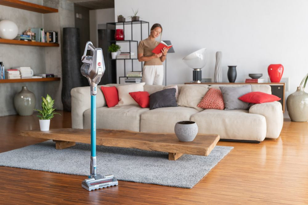 Hoover H-FREE 300 HF322YHM Aspirapolvere a Bastone 2in1 Senza Sacchetto Grigio 40min