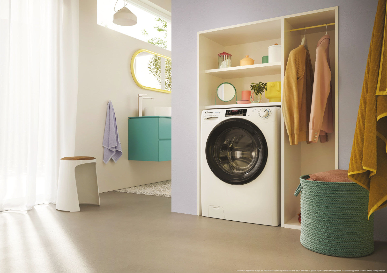 Candy CSOW61066TWMB6S Lavasciuga 10/6 kg 1600 Giri Bianca Wi-Fi Inverter Carica Frontale