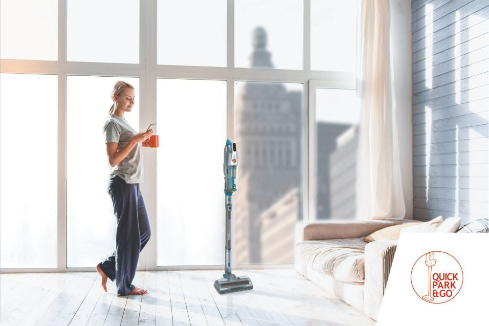 Hoover HF522YSE 011 Aspirapolvere a Bastone 2in1 Senza Fili Grigio Secco e Bagnato