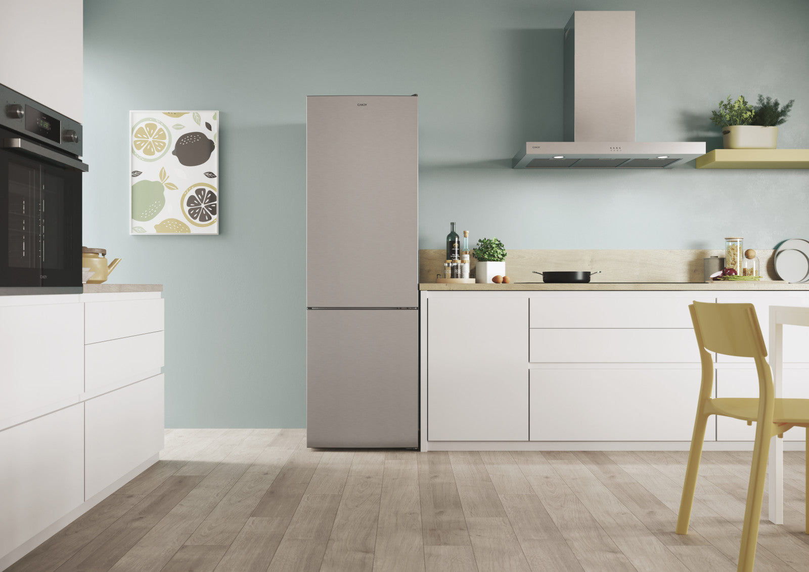 Candy Frigorifero Combinato CCT3L517ES 260L Classe E 39dB Argento Libera Installazione