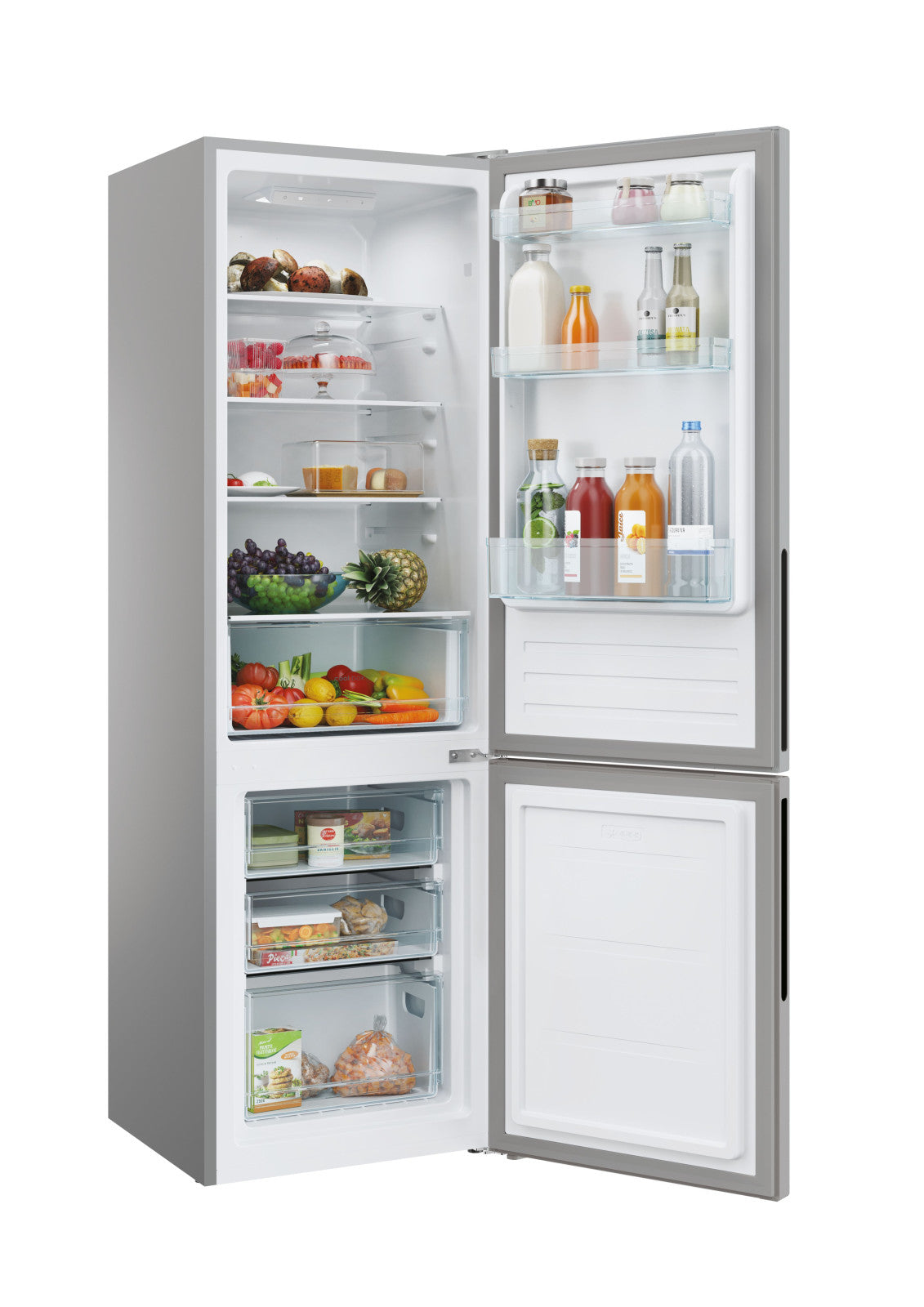 Candy Frigorifero Combinato CCT3L517ES 260L Classe E 39dB Argento Libera Installazione