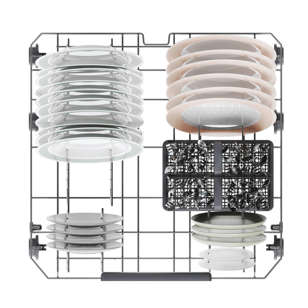 Candy Lavastoviglie RapidÓ CF 4E7L0X Libera installazione 14 coperti Inox Wi-Fi