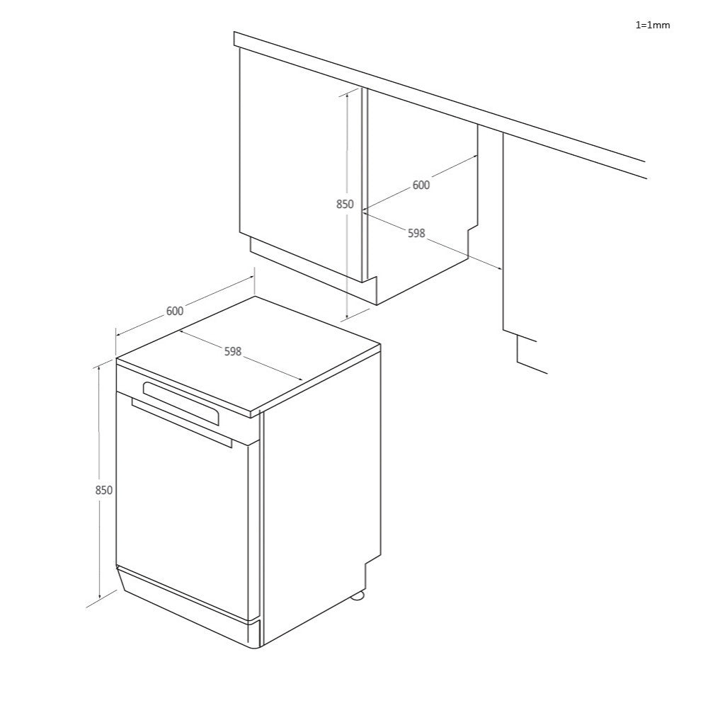 Candy Lavastoviglie RapidÓ CF 4E7L0X Libera installazione 14 coperti Inox Wi-Fi