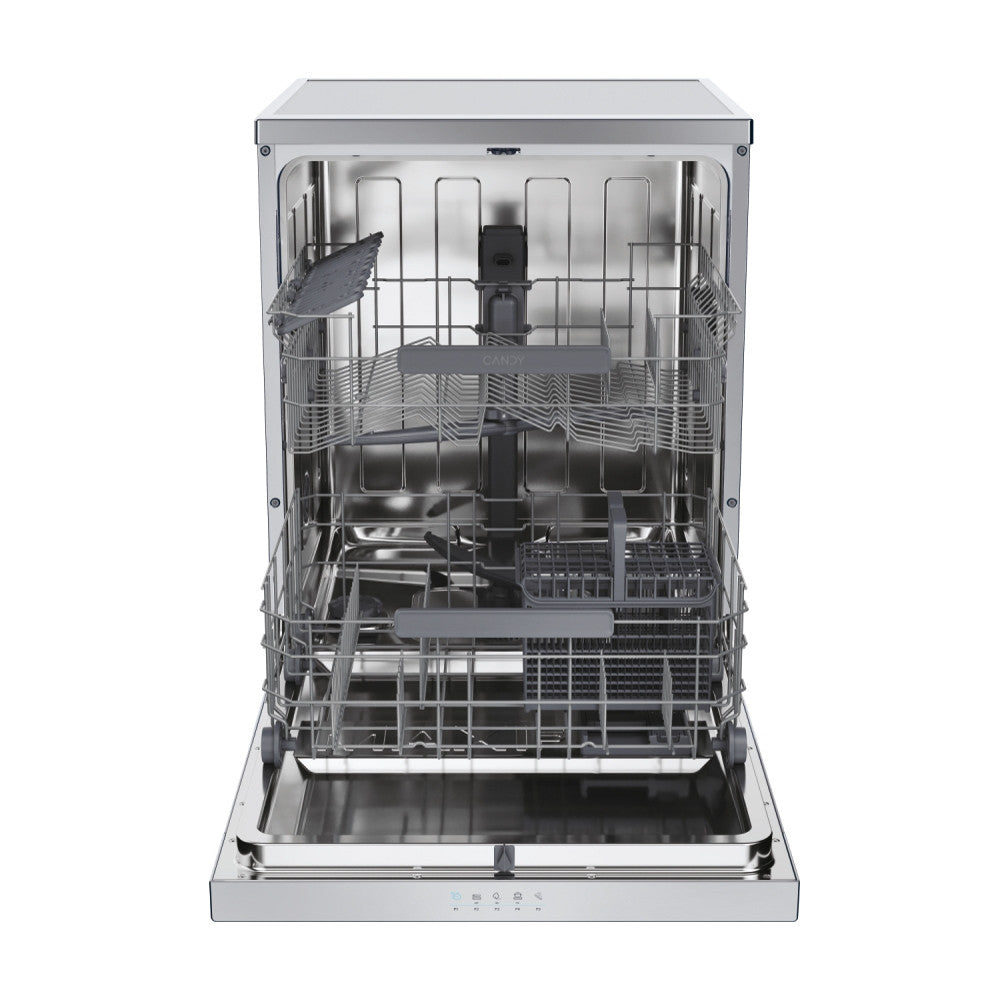 Candy Lavastoviglie RapidÓ CF 4E7L0X Libera installazione 14 coperti Inox Wi-Fi