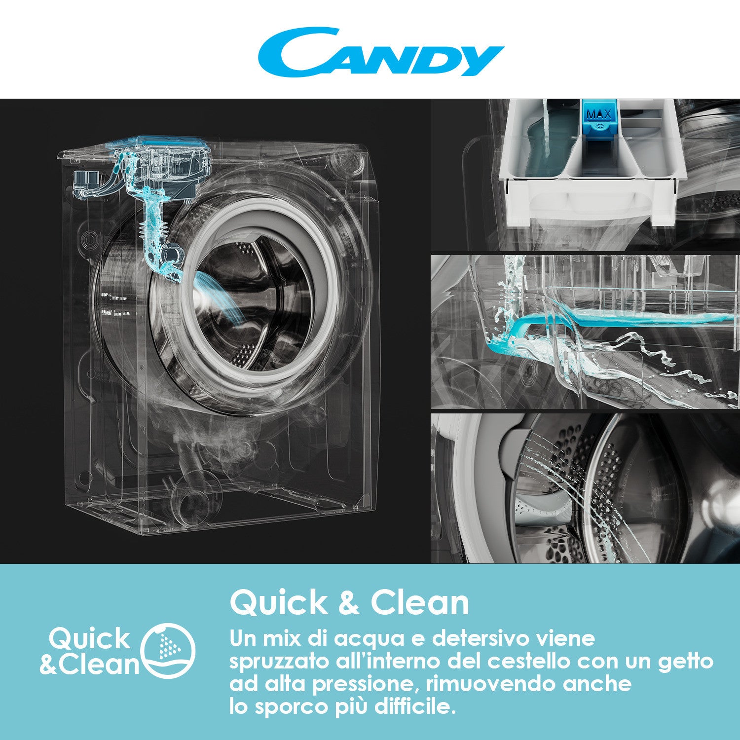 Candy Lavasciuga ROW 4856DWMS7-S 8/5 kg 1400 giri/min Classe A