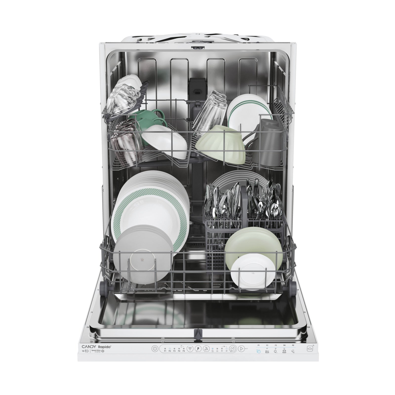 Candy RapidÓ CI 3E7L0W2 Lavastoviglie 60cm 13 coperti Classe E Wi-Fi Touch a scomparsa