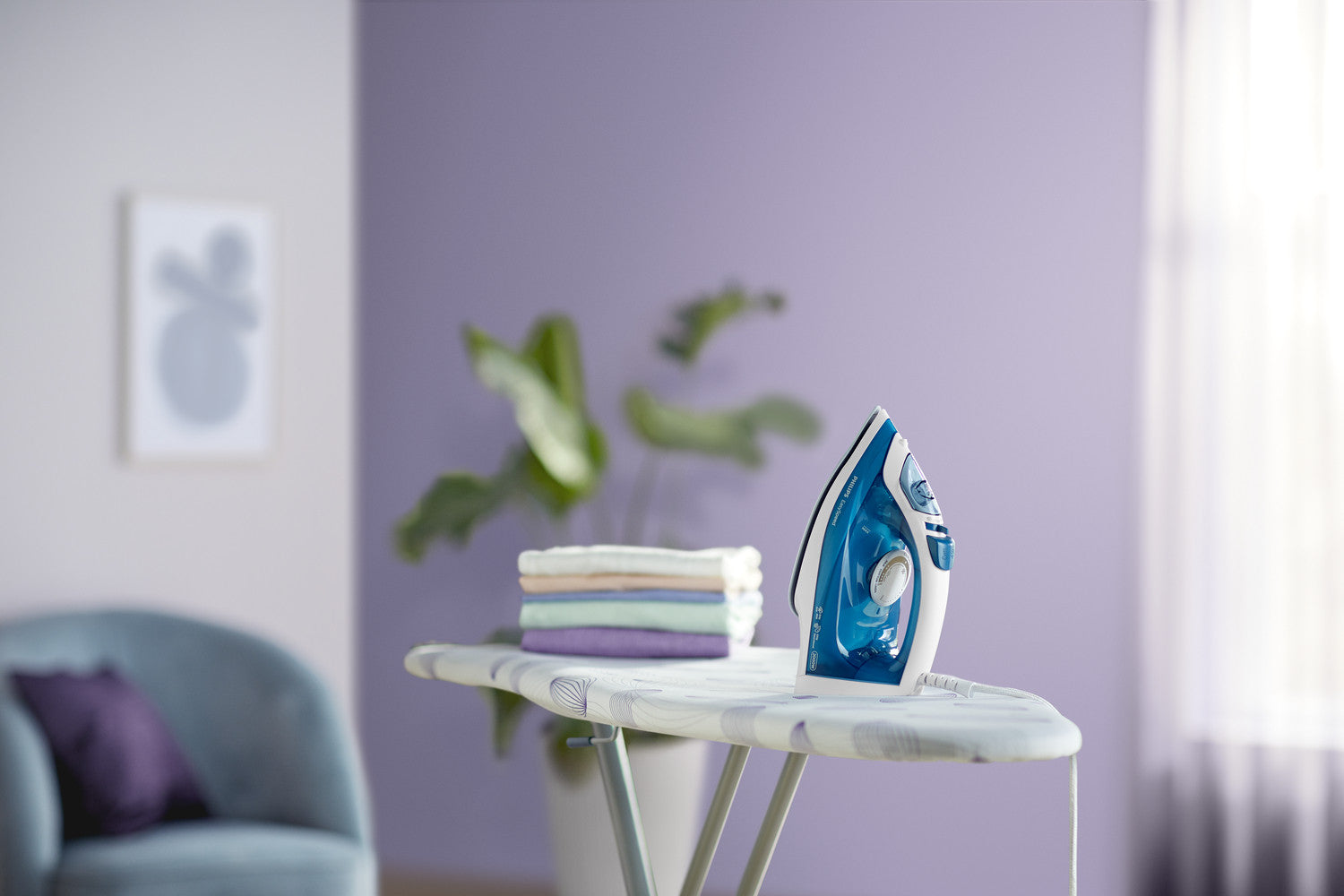 Philips EasySpeed GC1744/20 Ferro da Stiro a Vapore 2000W Piastra Antiaderente Blu/Bianco
