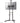 Neomounts FL50-550BL1 Carrello TV 37-70" Nero Acciaio Regolabile con Ruote 50kg