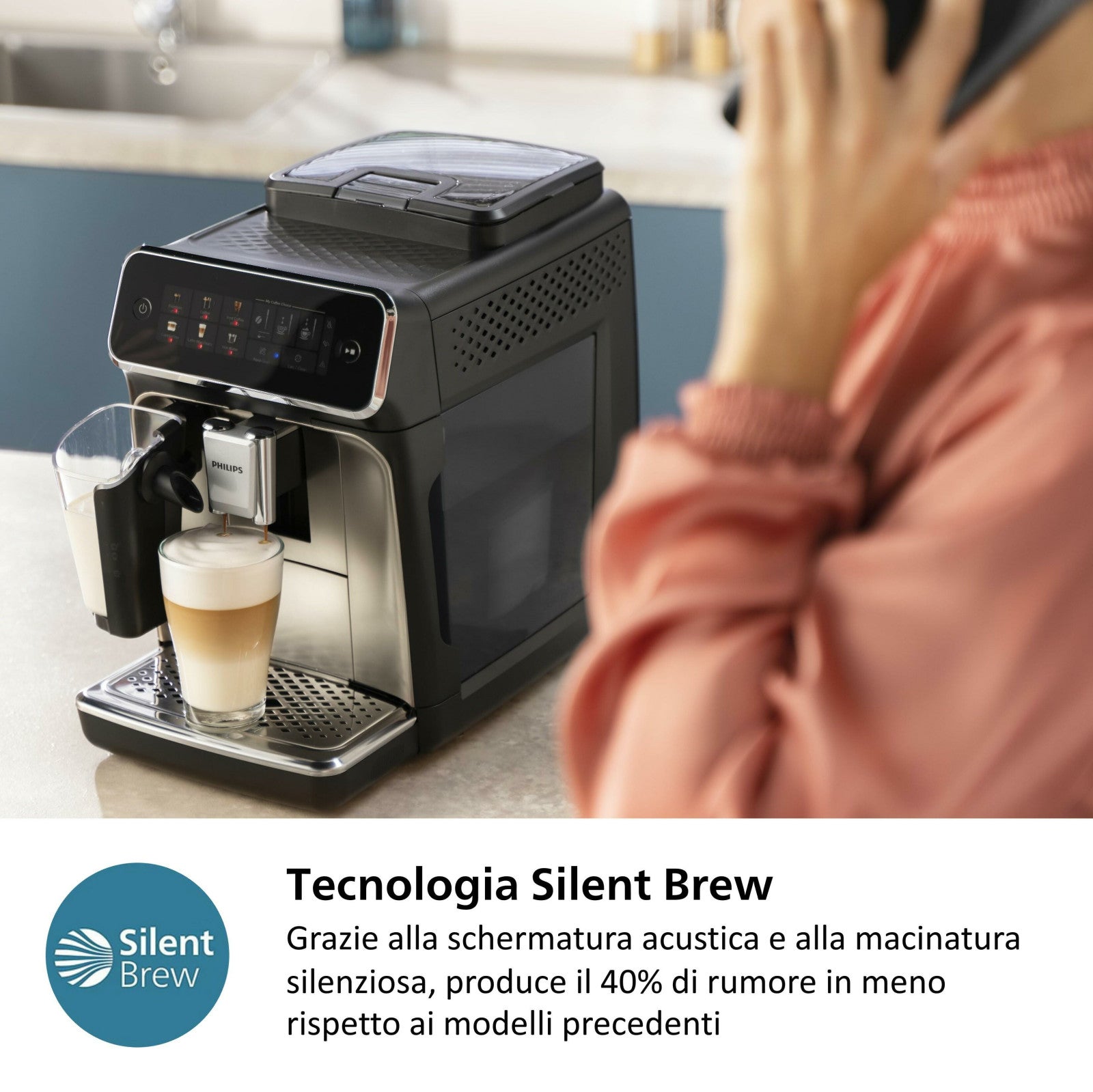 Philips Series 2300 LatteGo EP2334/10 Macchina da Caffè Automatica 4 Bevande Nero