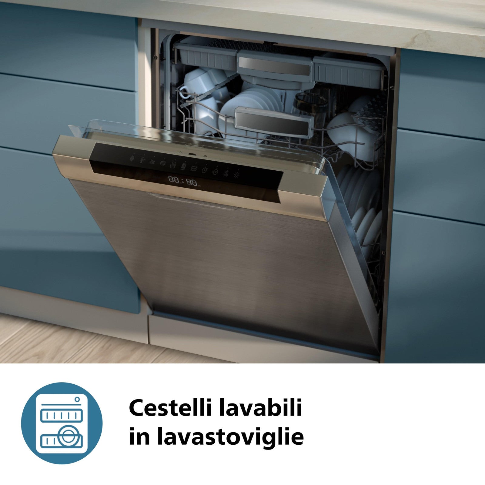 Philips 3000 Friggitrice ad Aria Doppio Cestello 9L 12 Metodi di Cottura 2750W